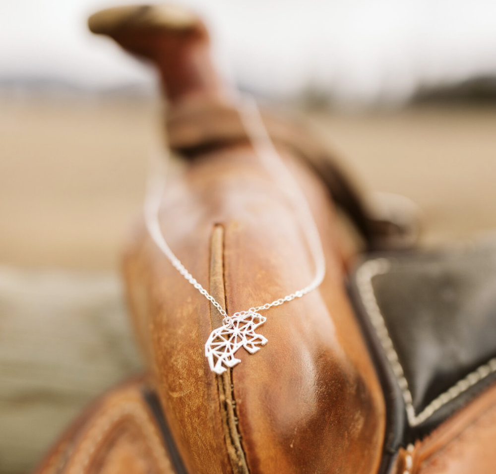 Made of Mountains Geo Bear Necklace – Sterling Silver