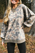 Women's Woodland Camouflage Drop Shoulder Tunic Tee