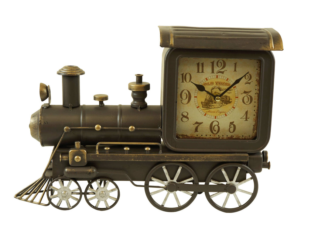 Vintage Steam Train Table Clock