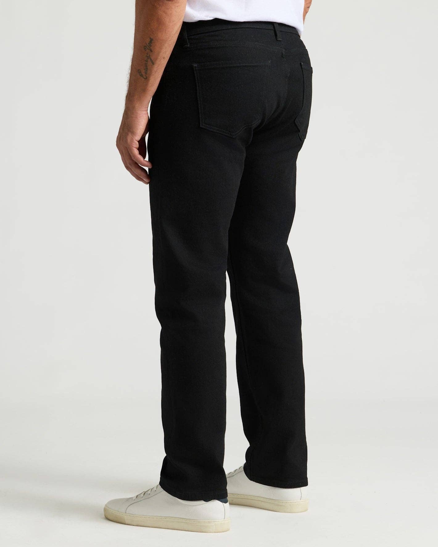 True Classic - Black Wash Straight Authentic Denim Jeans