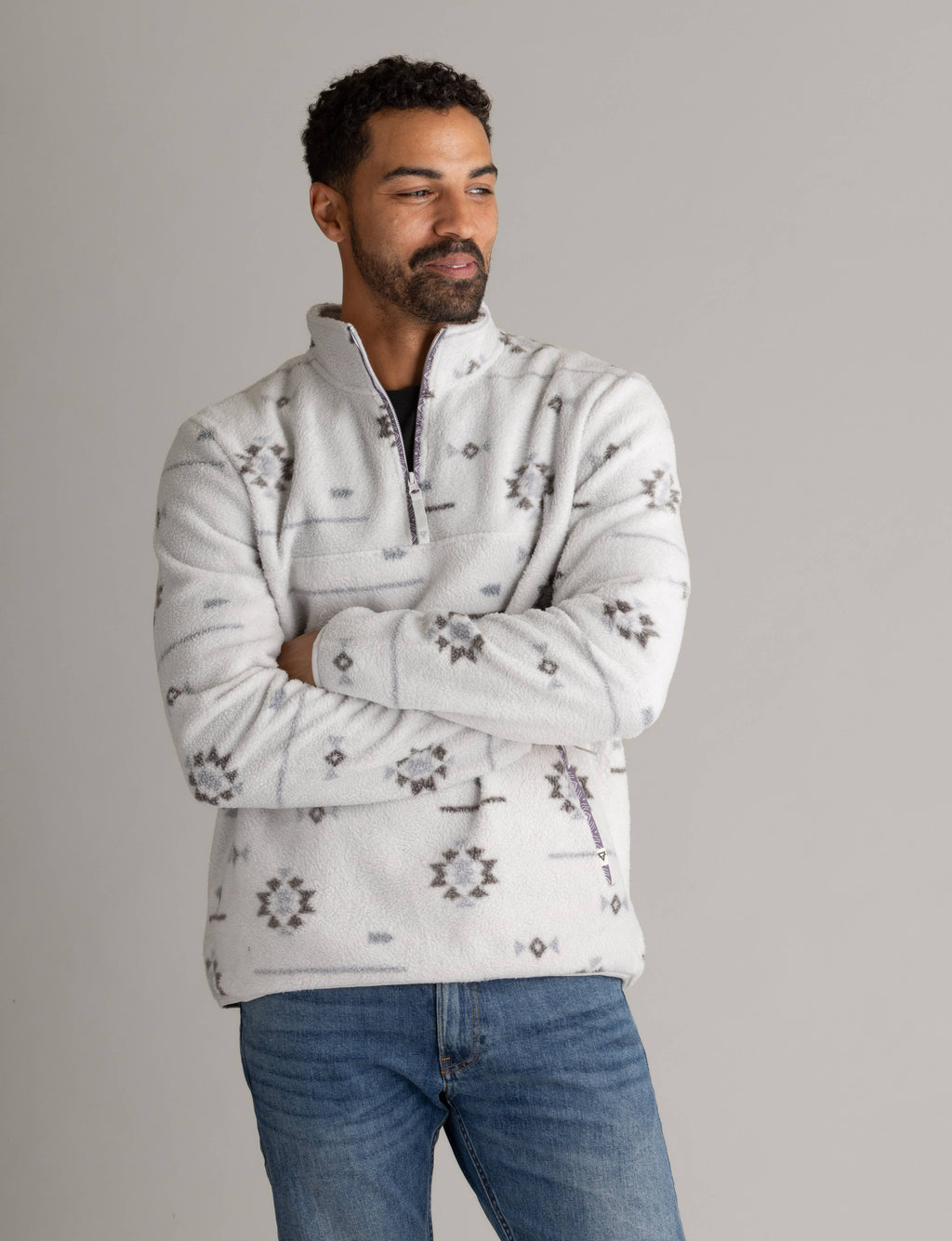 Men's Subzero Heavy Printed Fleece 1/4 ZIp Pullover