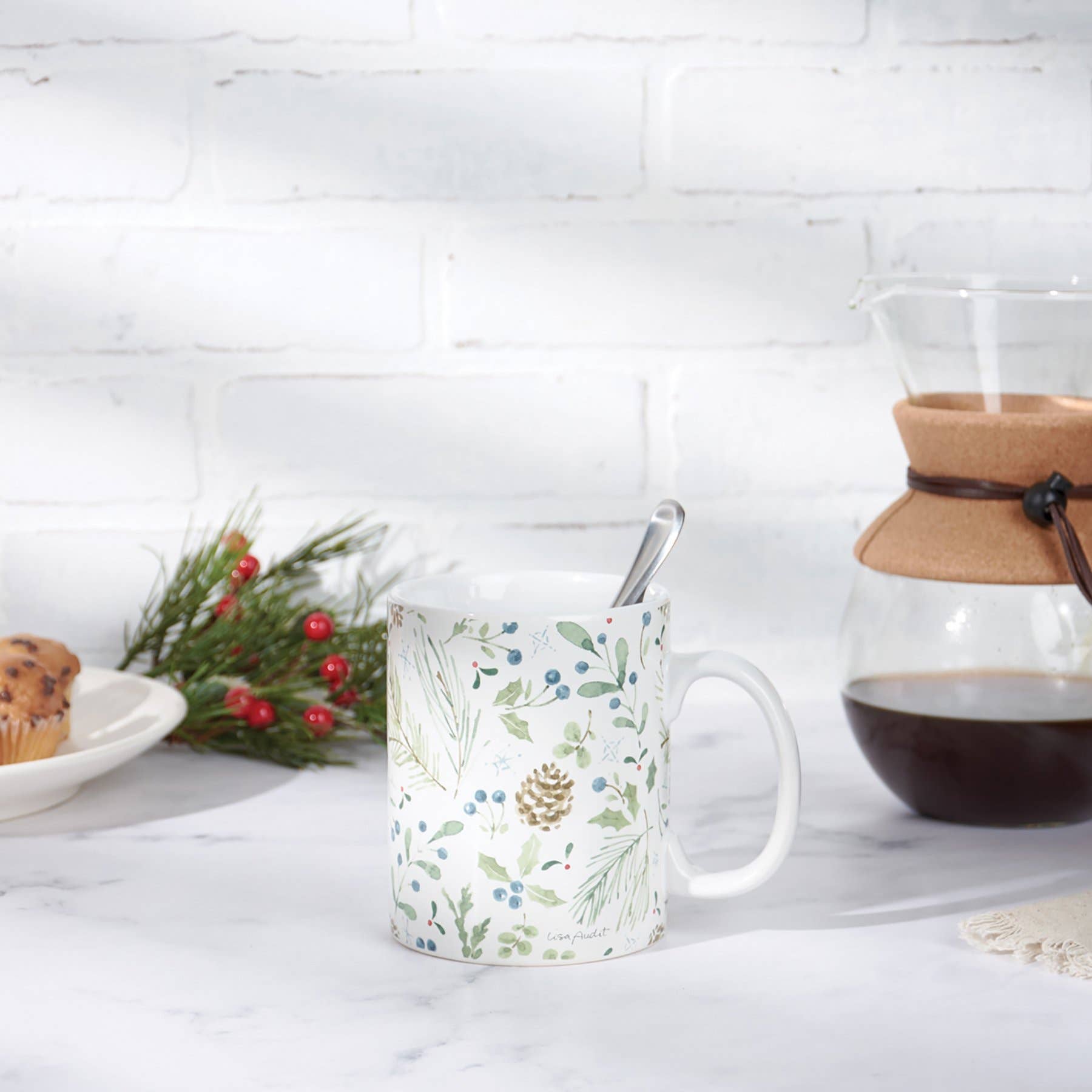 Christmas Greens Stoneware Mug