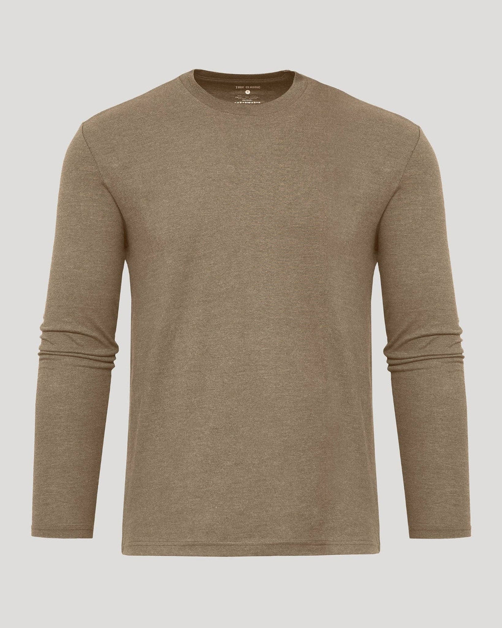 True Classic Dark Heather Sagewood Long Sleeve Crew Neck Shirt
