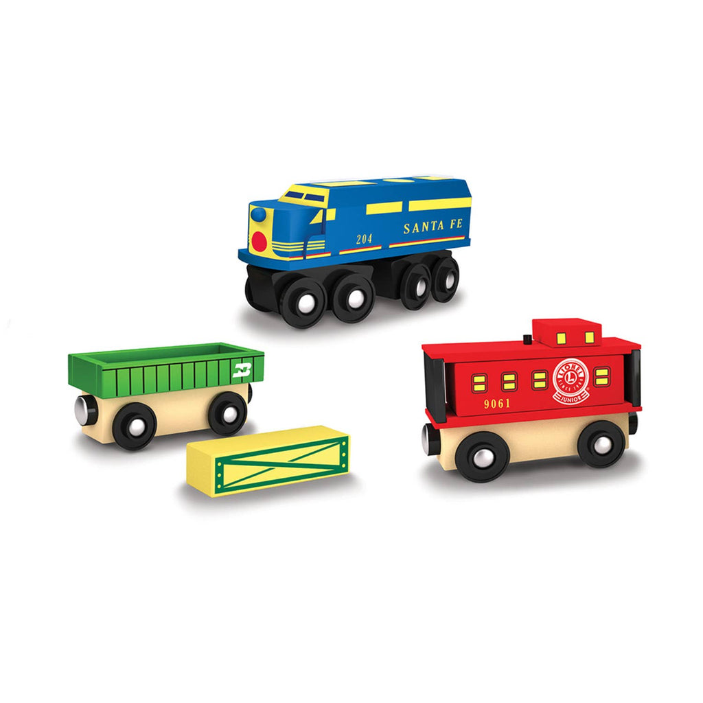 Lionel Santa Fe Cargo Wooden Train Set