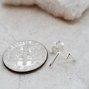 Mountain Peaks Sterling Silver Stud Earrings – Nature-Inspired Jewelry
