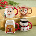 Retro Christmas 3D Character Mug – 18 oz