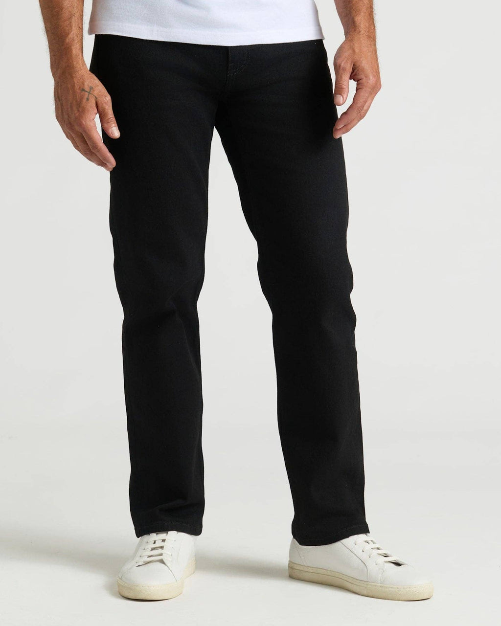 True Classic - Black Wash Straight Authentic Denim Jeans