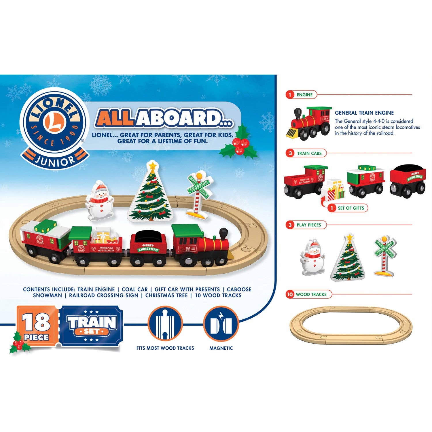 Lionel Deluxe Holiday Wooden Train Set
