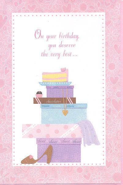 Birthday Card for Her - You Deserve the Very Best