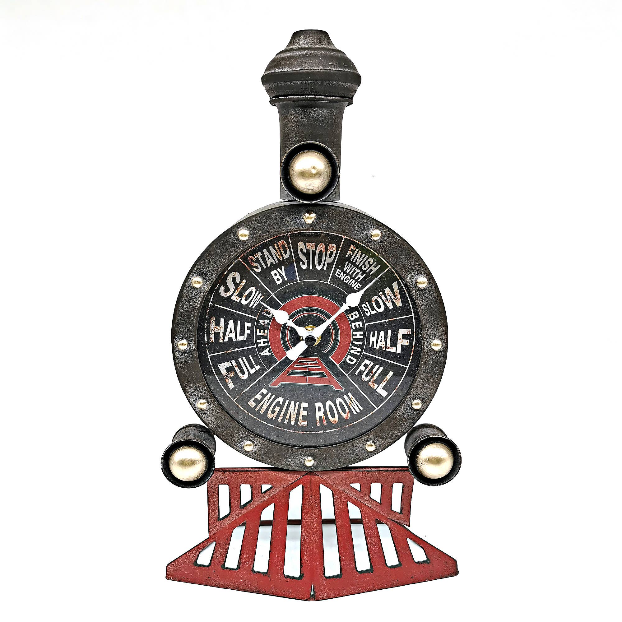 Distressed Locomotive Table Clock