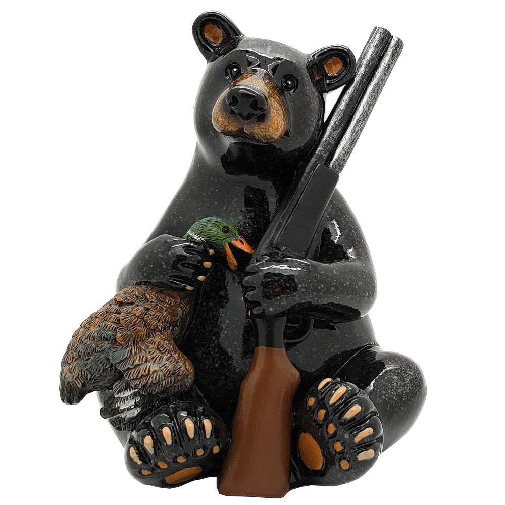 Black Bear Hunting Figurine