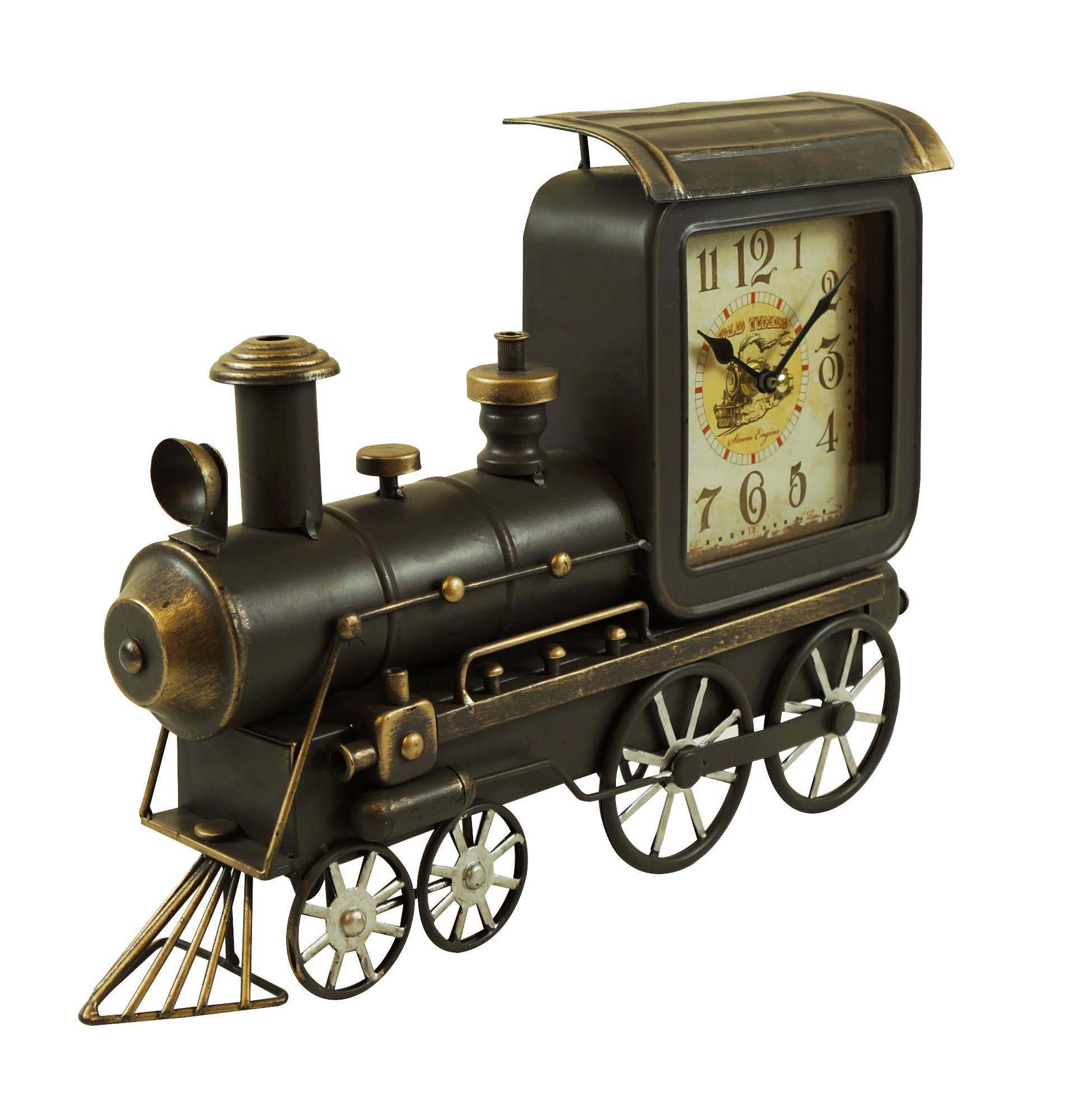Vintage Steam Train Table Clock