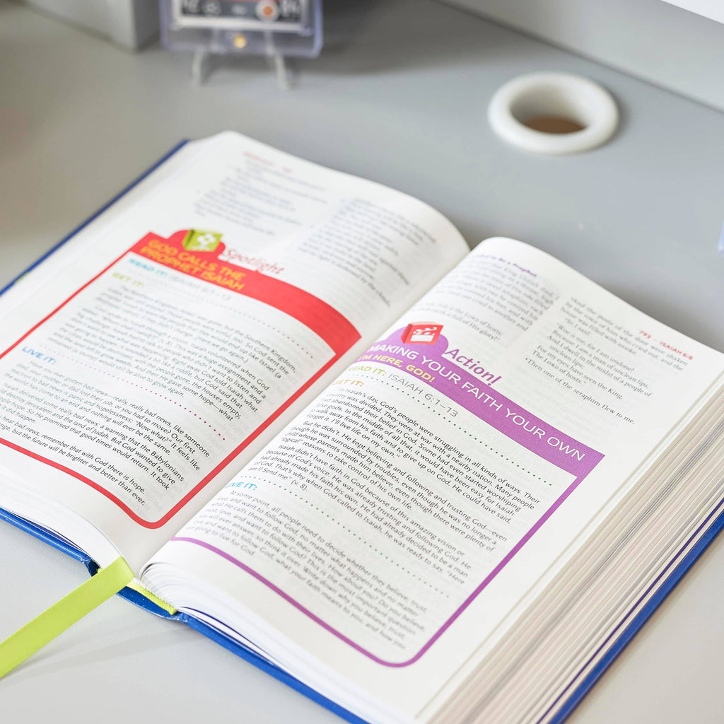 NKJV Study Bible for Kids - Blue Leathersoft