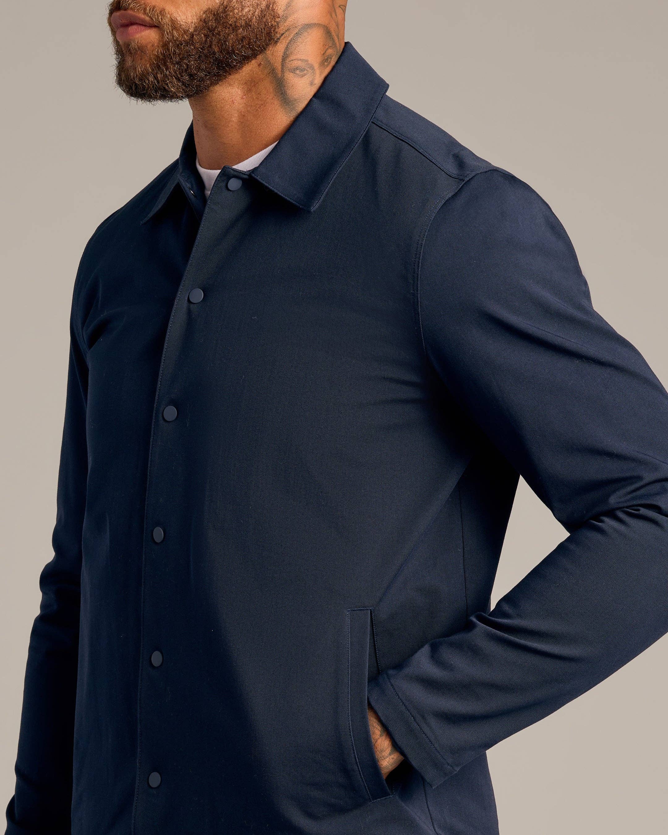 True Classic Navy Coaches Jacket