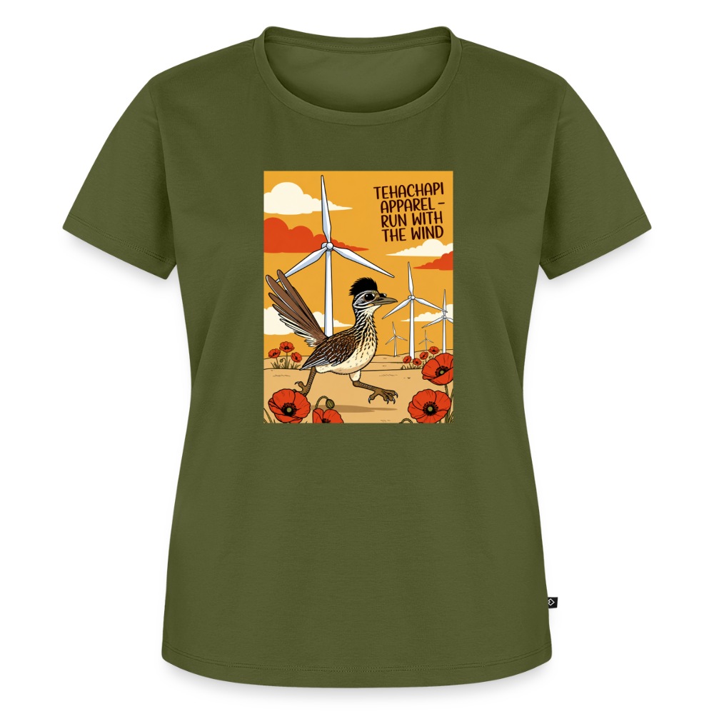 Tehachapi Wind Runner Women’s Premium T-Shirt - khaki green 