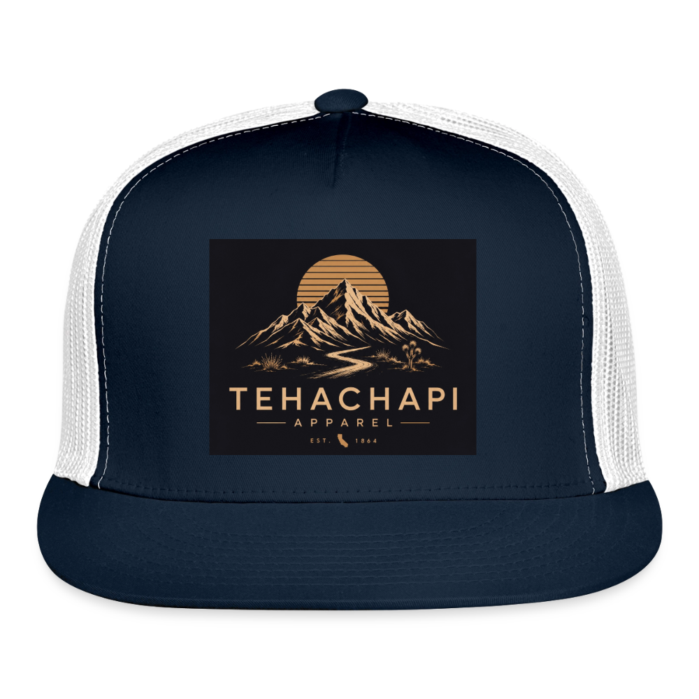 Tehachapi Apparel Trucker Hat - navy/white
