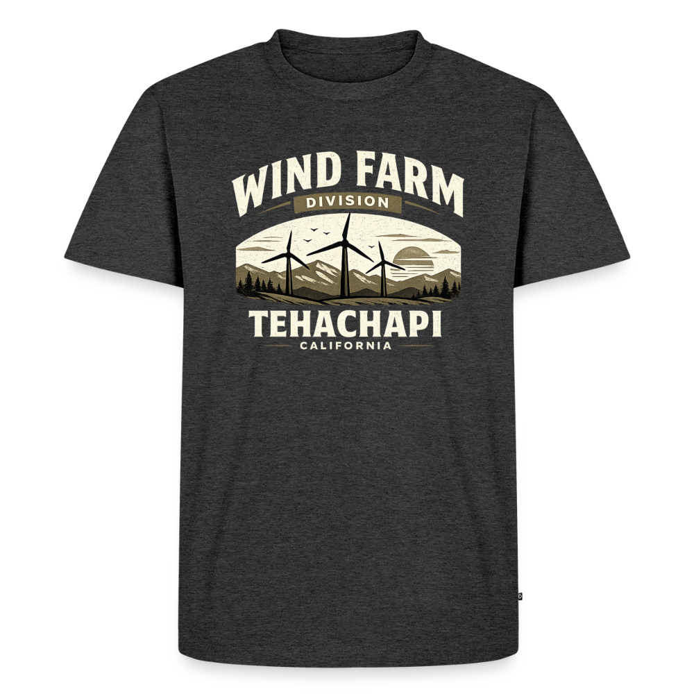 Tehachapi California Wind Farm Division Premium Men’s T-Shirt – Vintage Outdoor Graphic Tee - heather anthracite