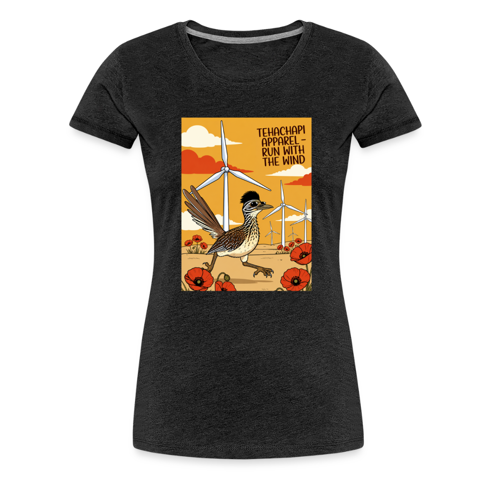 Tehachapi Wind Runner Women’s Premium T-Shirt - charcoal grey