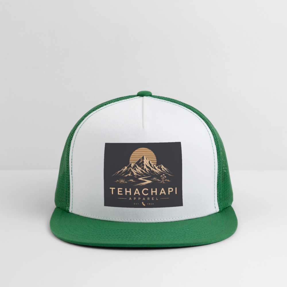 Tehachapi Apparel Trucker Hat - white/kelly green