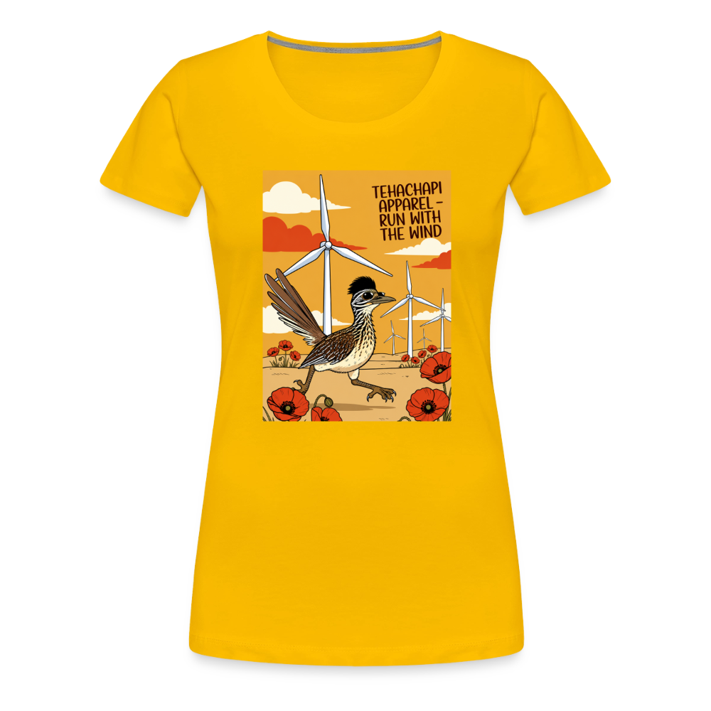 Tehachapi Wind Runner Women’s Premium T-Shirt - sun yellow