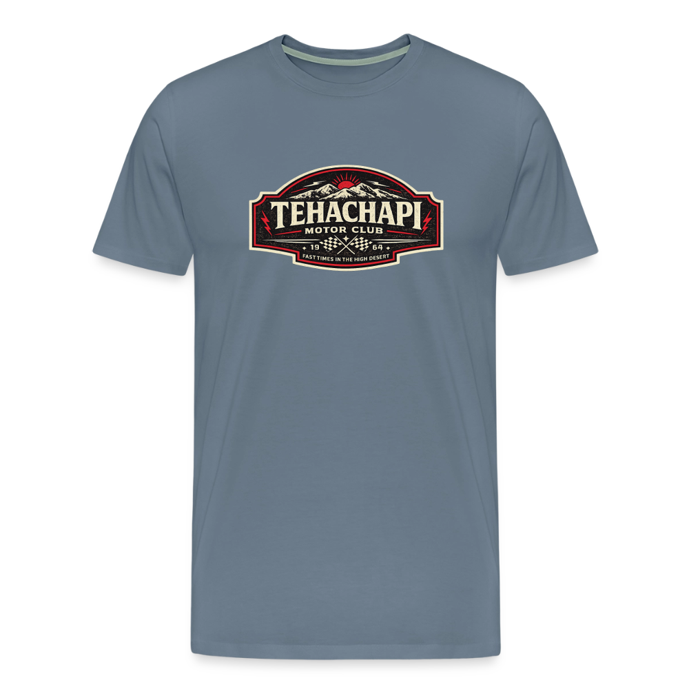 Tehachapi Motor Club Premium T-Shirt – Vintage Rally Edition - steel blue