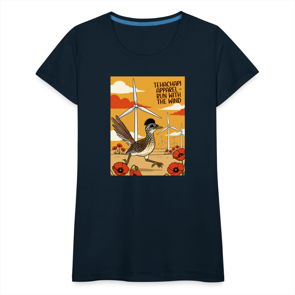 Tehachapi Wind Runner Women’s Premium T-Shirt - deep navy