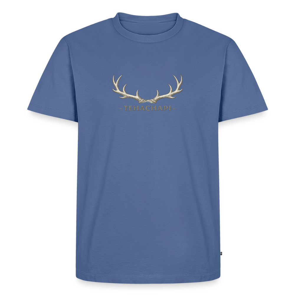 Tehachapi Antler Graphic Men's Premium T-Shirt - stone blue 
