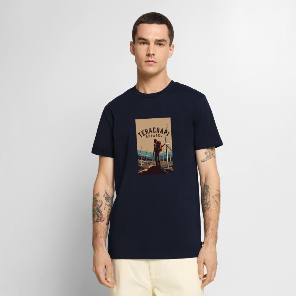 Tehachapi Trails & Turbines Graphic  Men's Premium T-Shirt - navy