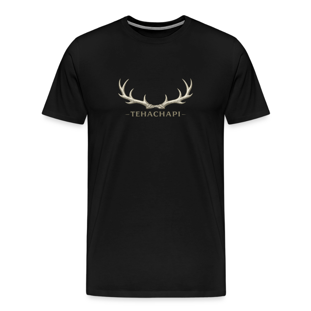Tehachapi Antler Graphic Men's Premium T-Shirt - black