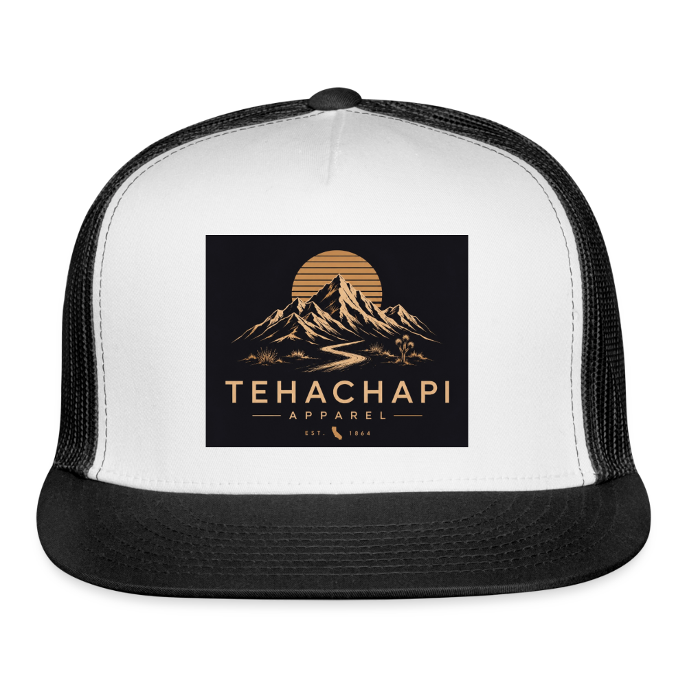 Tehachapi Apparel Trucker Hat - white/black