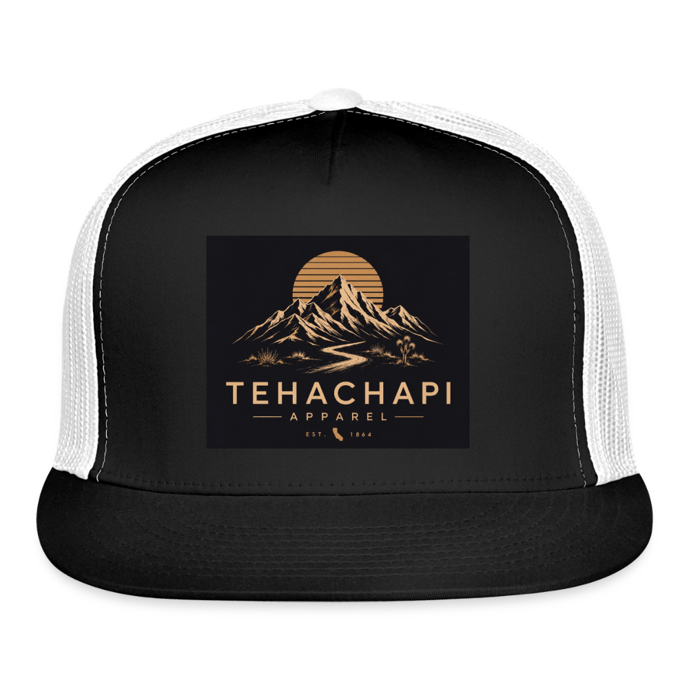 Tehachapi Apparel Trucker Hat - black/white