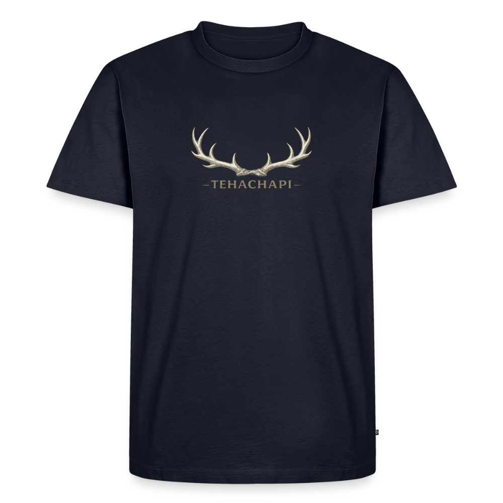 Tehachapi Antler Graphic Men's Premium T-Shirt - navy