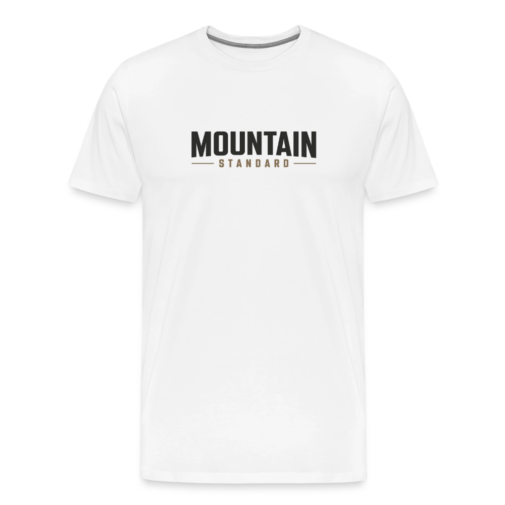 MOUNTAIN STANDARD™ Premium Men’s Graphic T-Shirt Design - white