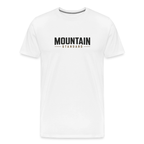 MOUNTAIN STANDARD™ Premium Men’s Graphic T-Shirt Design - white