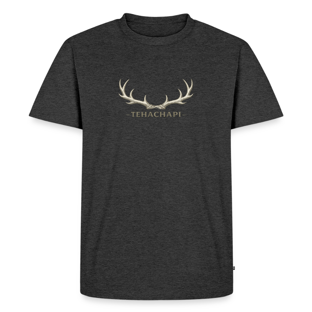 Tehachapi Antler Graphic Men's Premium T-Shirt - heather anthracite