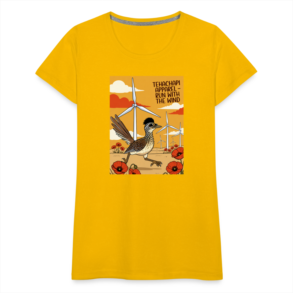 Tehachapi Wind Runner Women’s Premium T-Shirt - sun yellow