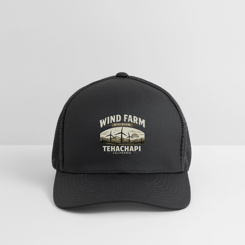Tehachapi California Wind Farm Division FlexFit Hat – Vintage Mountain Outdoor Cap - charcoal