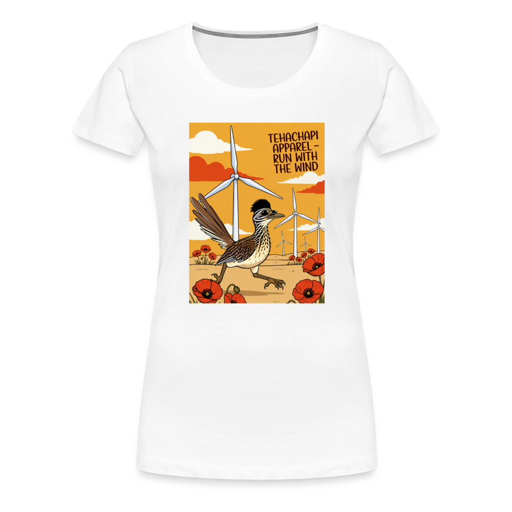 Tehachapi Wind Runner Women’s Premium T-Shirt - white