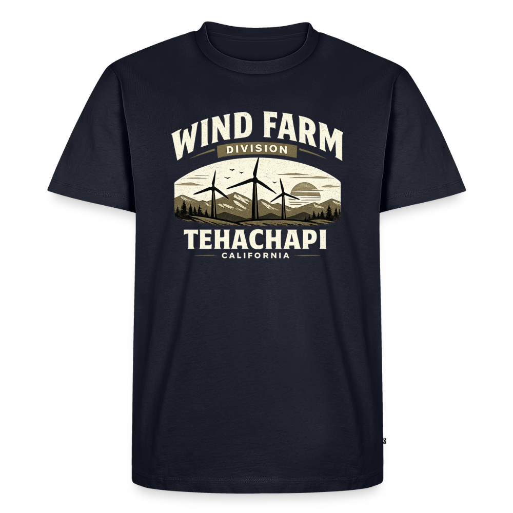 Tehachapi California Wind Farm Division Premium Men’s T-Shirt – Vintage Outdoor Graphic Tee - navy