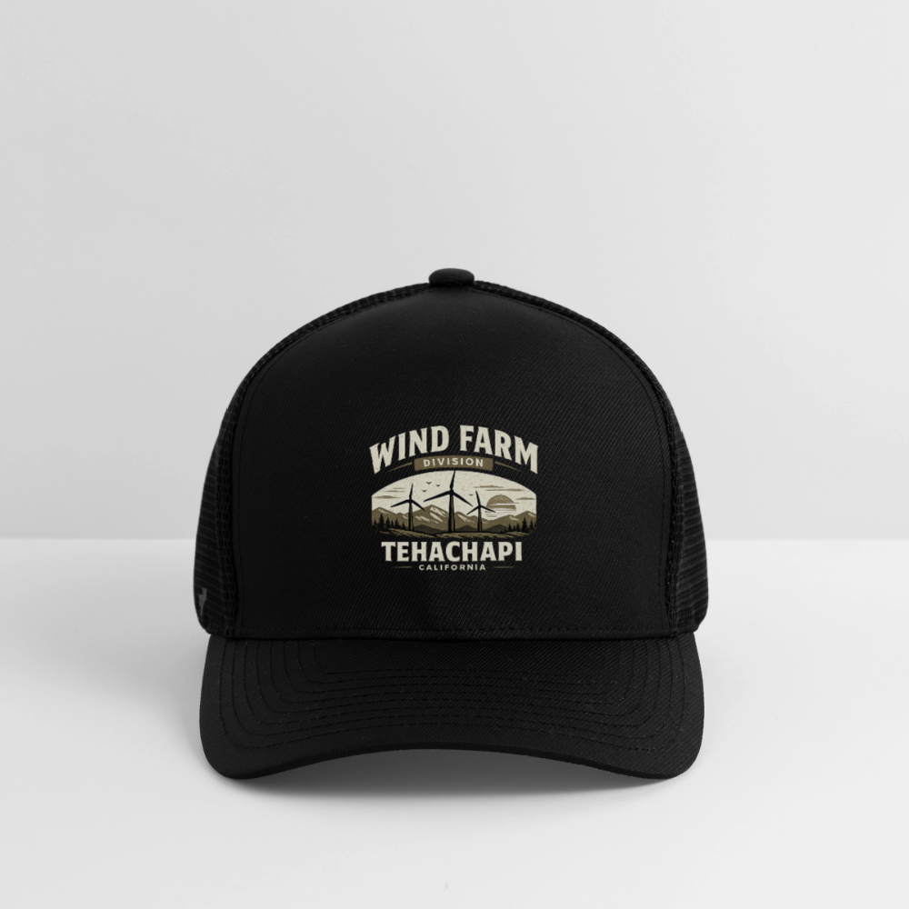 Tehachapi California Wind Farm Division FlexFit Hat – Vintage Mountain Outdoor Cap - black
