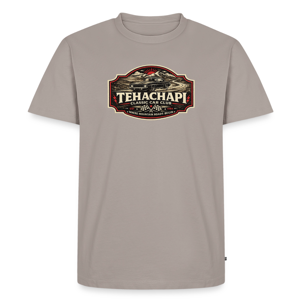 Tehachapi Classic Car Club Premium T-Shirt – Vintage Mountain Cruiser Graphic - taupe