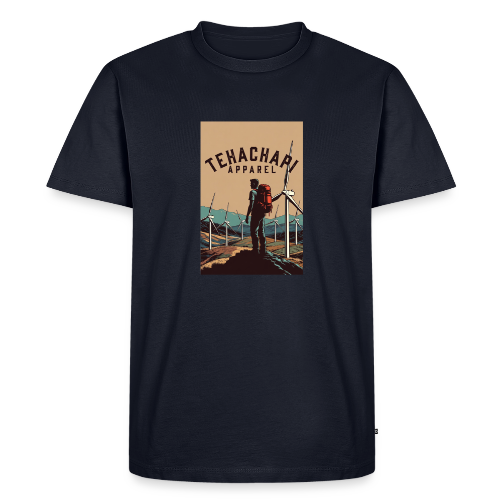 Tehachapi Trails & Turbines Graphic  Men's Premium T-Shirt - navy