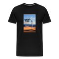 Tehachapi Power – Wind Turbine Landscape Print  Men's Premium T-Shirt - black