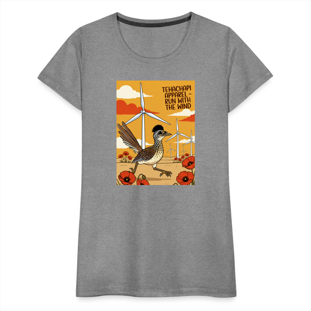 Tehachapi Wind Runner Women’s Premium T-Shirt - heather gray