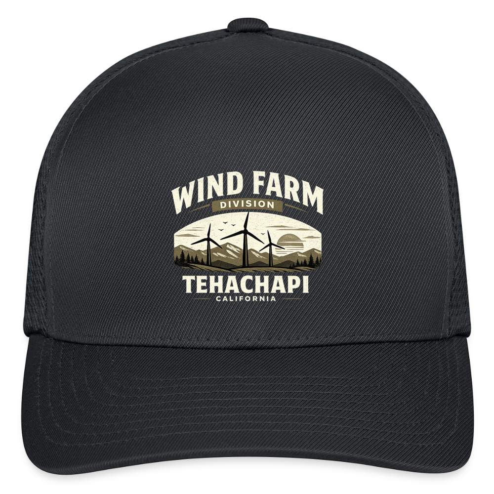 Tehachapi California Wind Farm Division FlexFit Hat – Vintage Mountain Outdoor Cap - charcoal