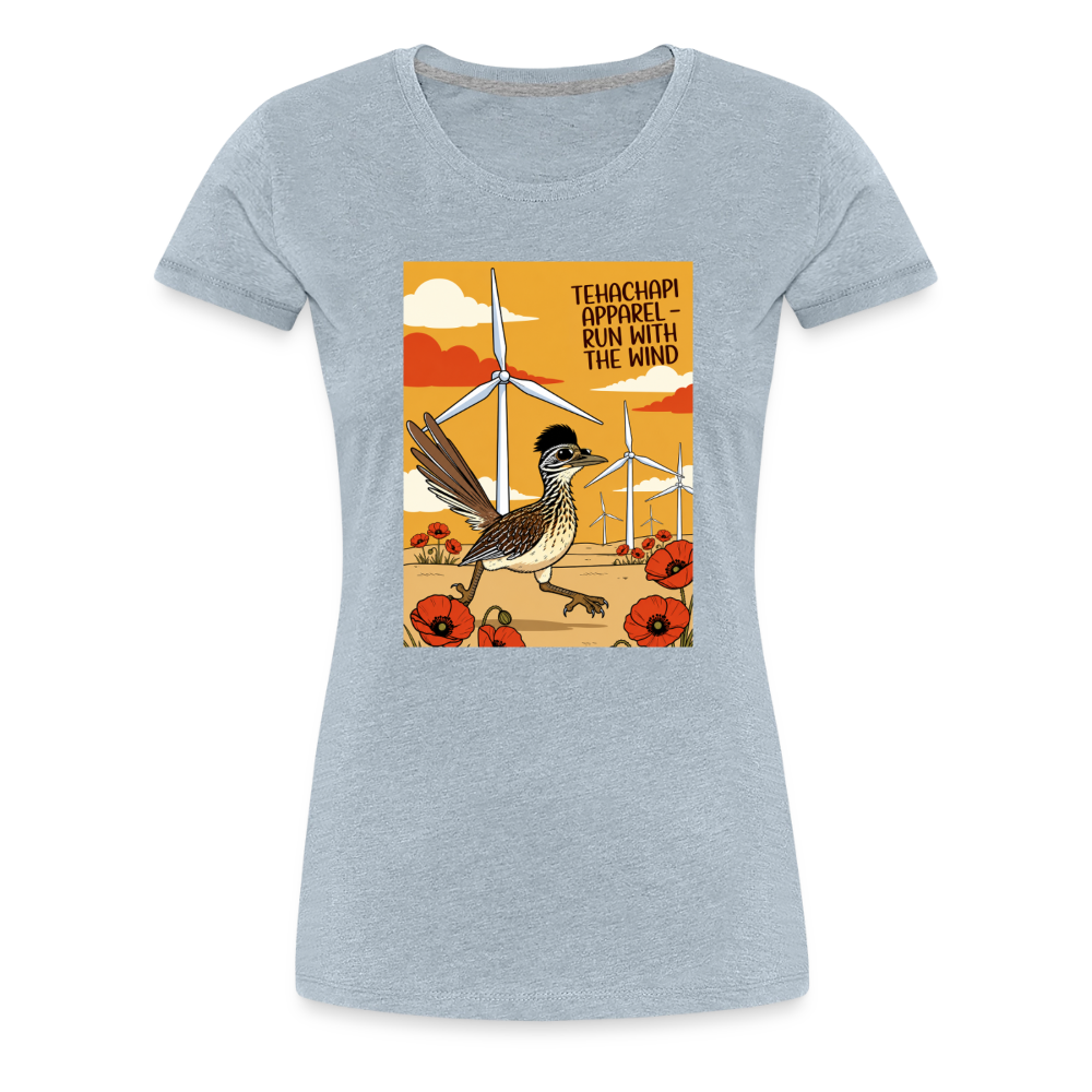 Tehachapi Wind Runner Women’s Premium T-Shirt - heather ice blue