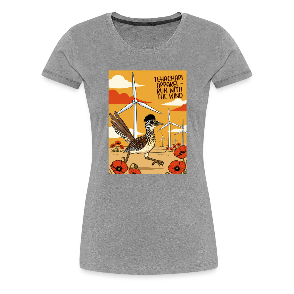 Tehachapi Wind Runner Women’s Premium T-Shirt - heather gray