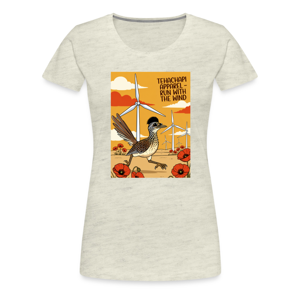 Tehachapi Wind Runner Women’s Premium T-Shirt - heather oatmeal