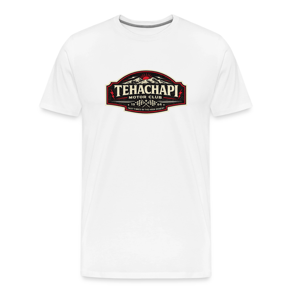 Tehachapi Motor Club Premium T-Shirt – Vintage Rally Edition - white
