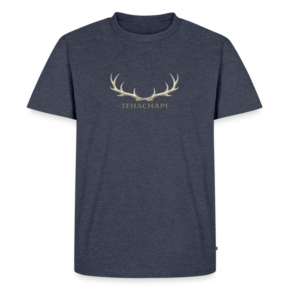 Tehachapi Antler Graphic Men's Premium T-Shirt - heather denim 